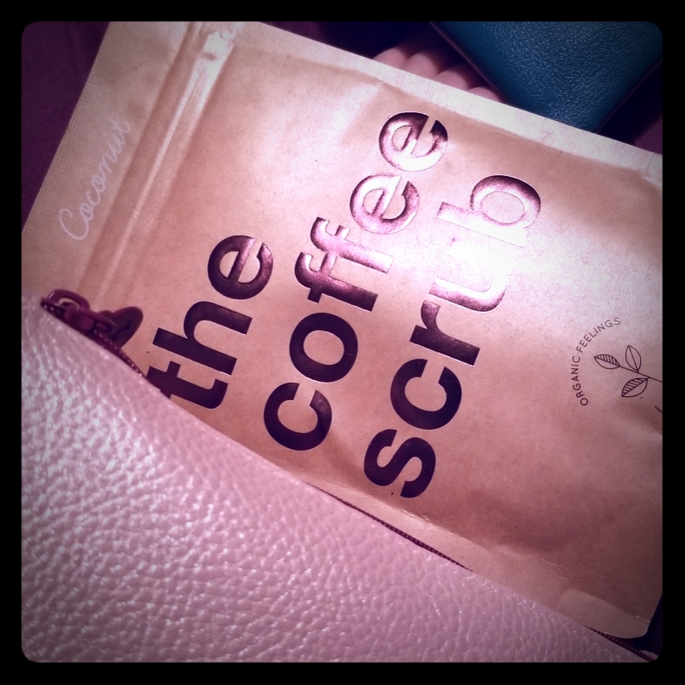 The coffee scrub in coconut scent